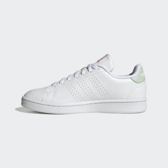 Zapatillas Adidas Advantage Blanco Verde Mujer - Imagen 2
