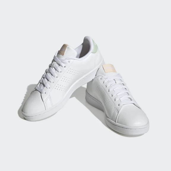 Zapatillas Adidas Advantage Blanco Verde Mujer - Imagen 3