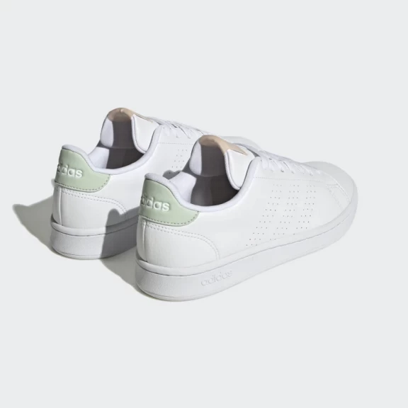 Zapatillas Adidas Advantage Blanco Verde Mujer - Imagen 4