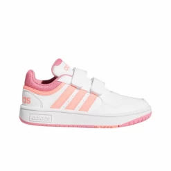 Zapatillas Adidas Hoops 3.0 CF C Blanco Rosa Niños