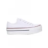 Zapatillas Lona Victoria Plataforma 1061100 Blanca Mujer
