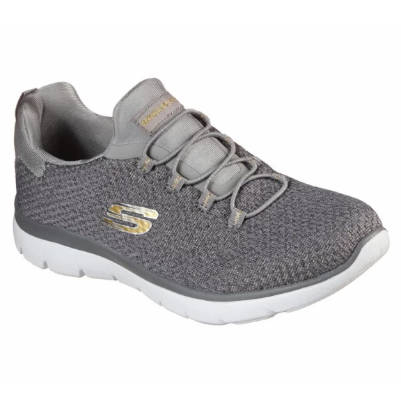 Zapatillas Skechers Summits Bright Brezel Gris Mujer - Imagen 3
