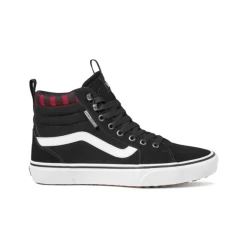 Zapatillas Vans Filmore HI Negro Blanco Rojo Junior